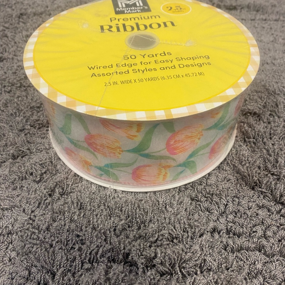 Premium Floral Wired Ribbon - 50 Yards